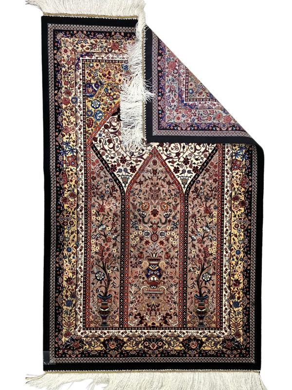 Persian Machine-Made Silk Prayer Rug - 80x120 cm