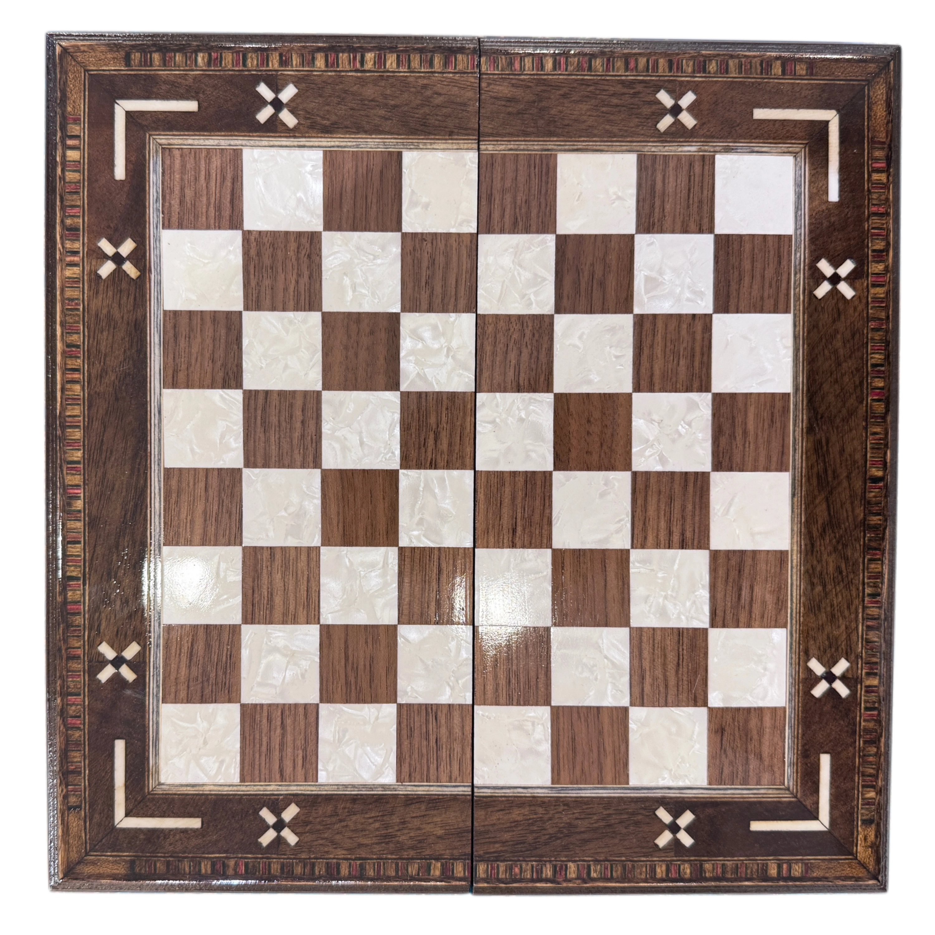 Sadaf İşlemeli Satranç – 26x26 cm