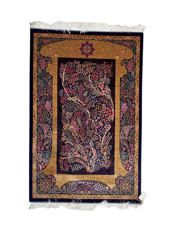 Persian Machine-Made Silk Carpet (100×150 cm)