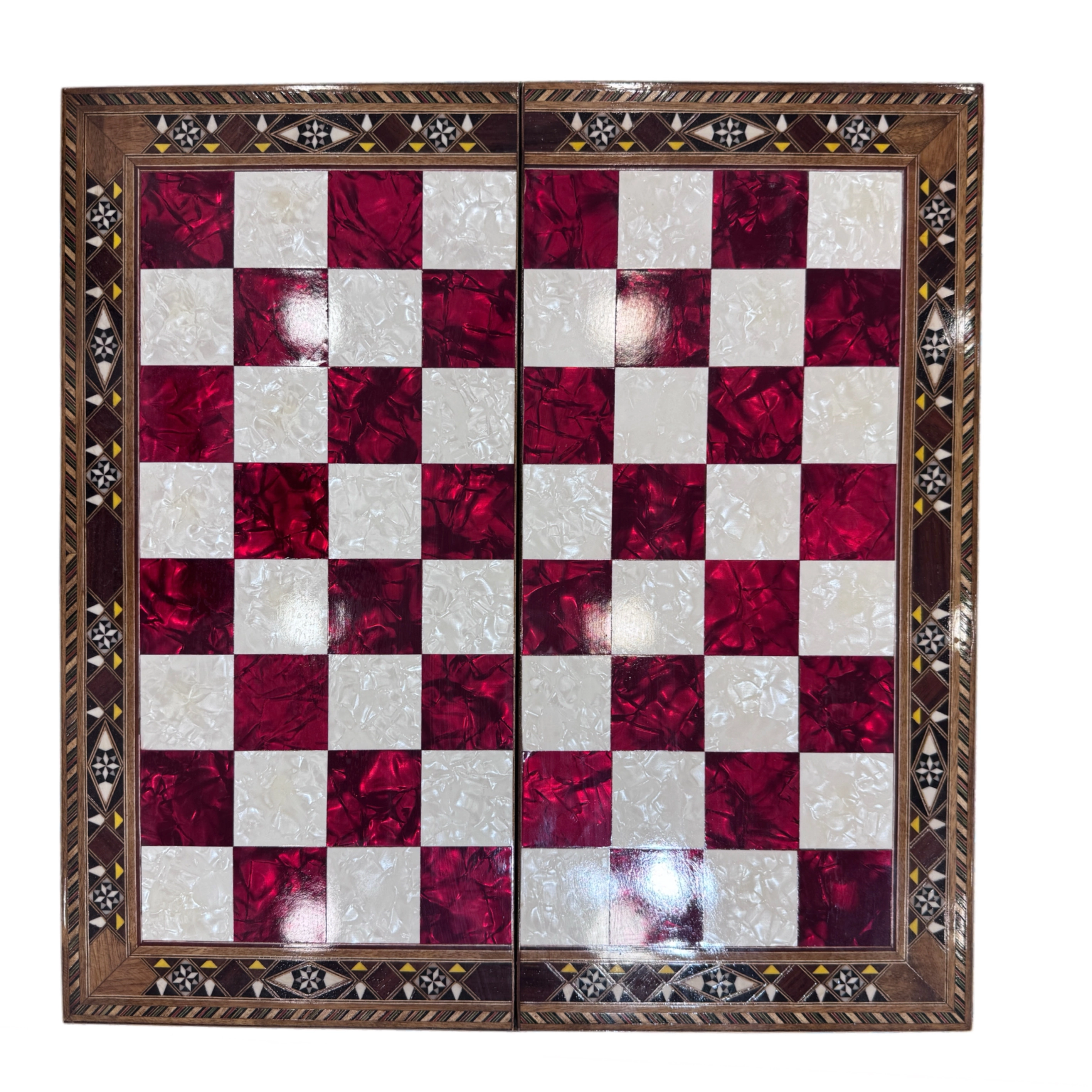Sadaf İşlemeli Satranç – 44x44 cm