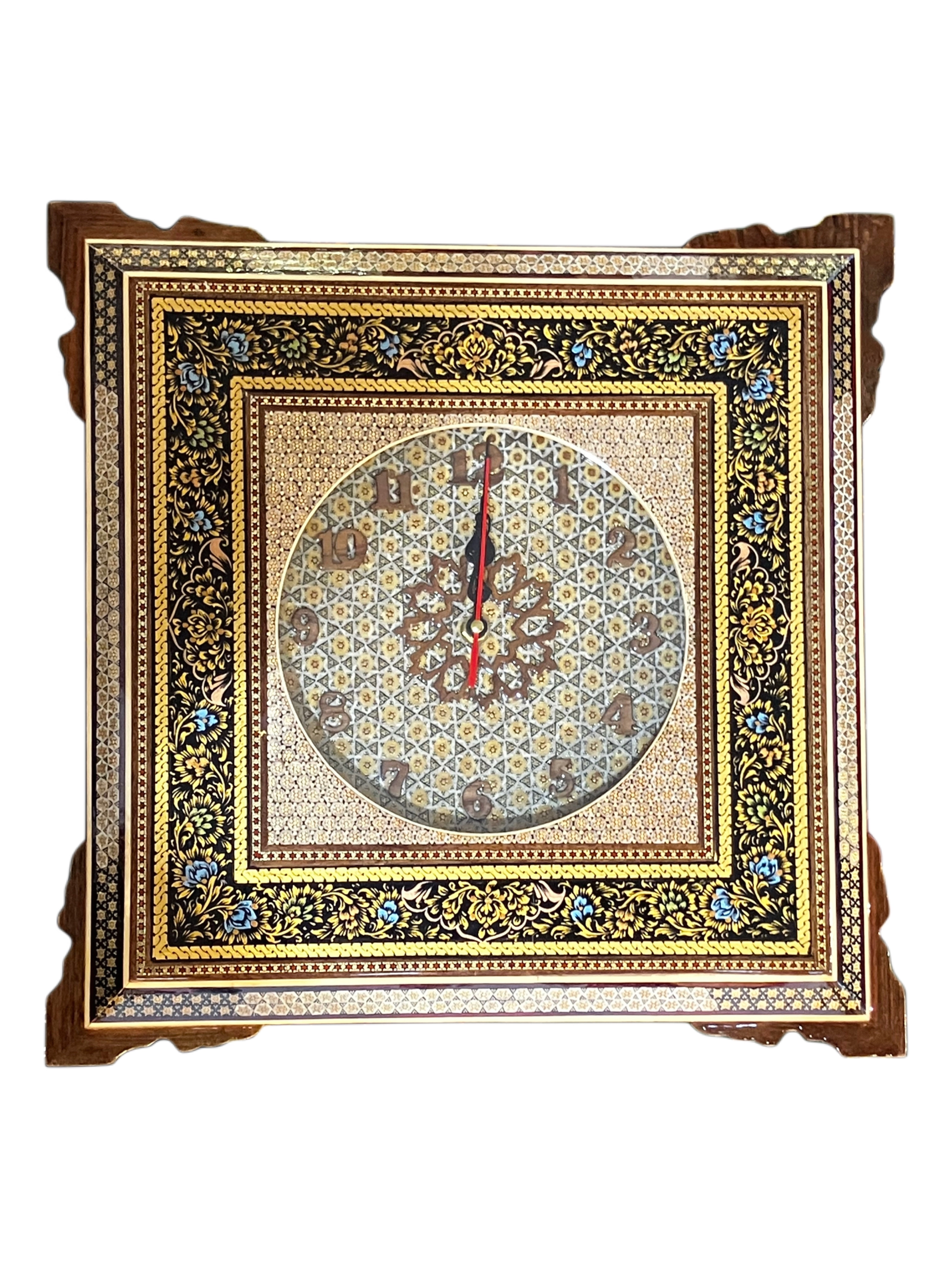 Iranian Hatam Work Clock Size : (35 x 35) cm