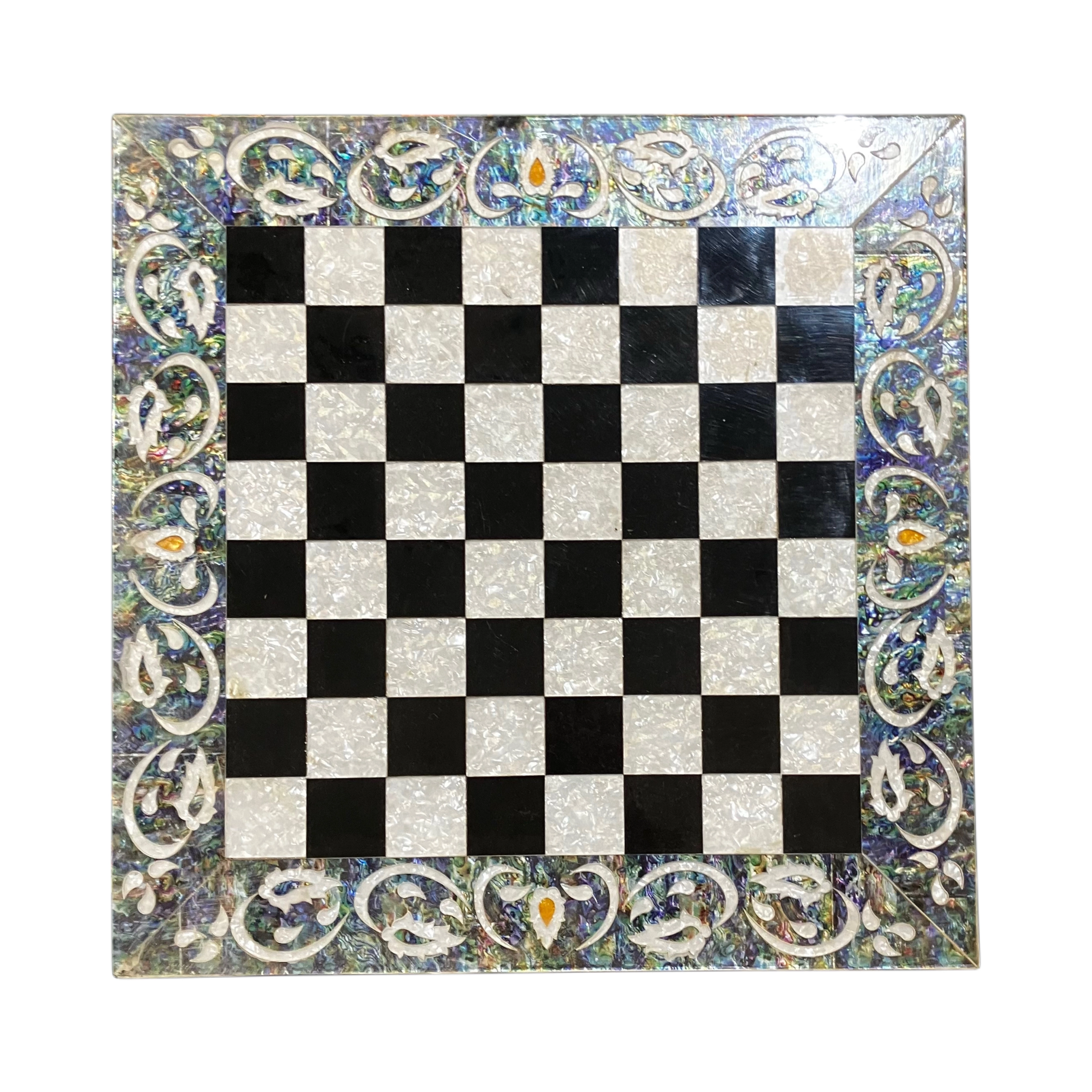 Egyptian Mother-of-Pearl-like Inlaid Chess Board | 40x40 cm