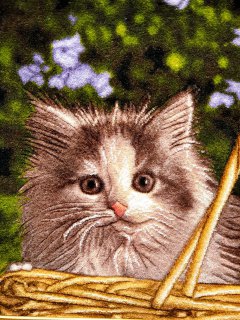 İran%20El%20Dokuması%20Tablo%20Halı%20(2%20kedi)%20Ebat:%20(38%20x%2060)%20cm