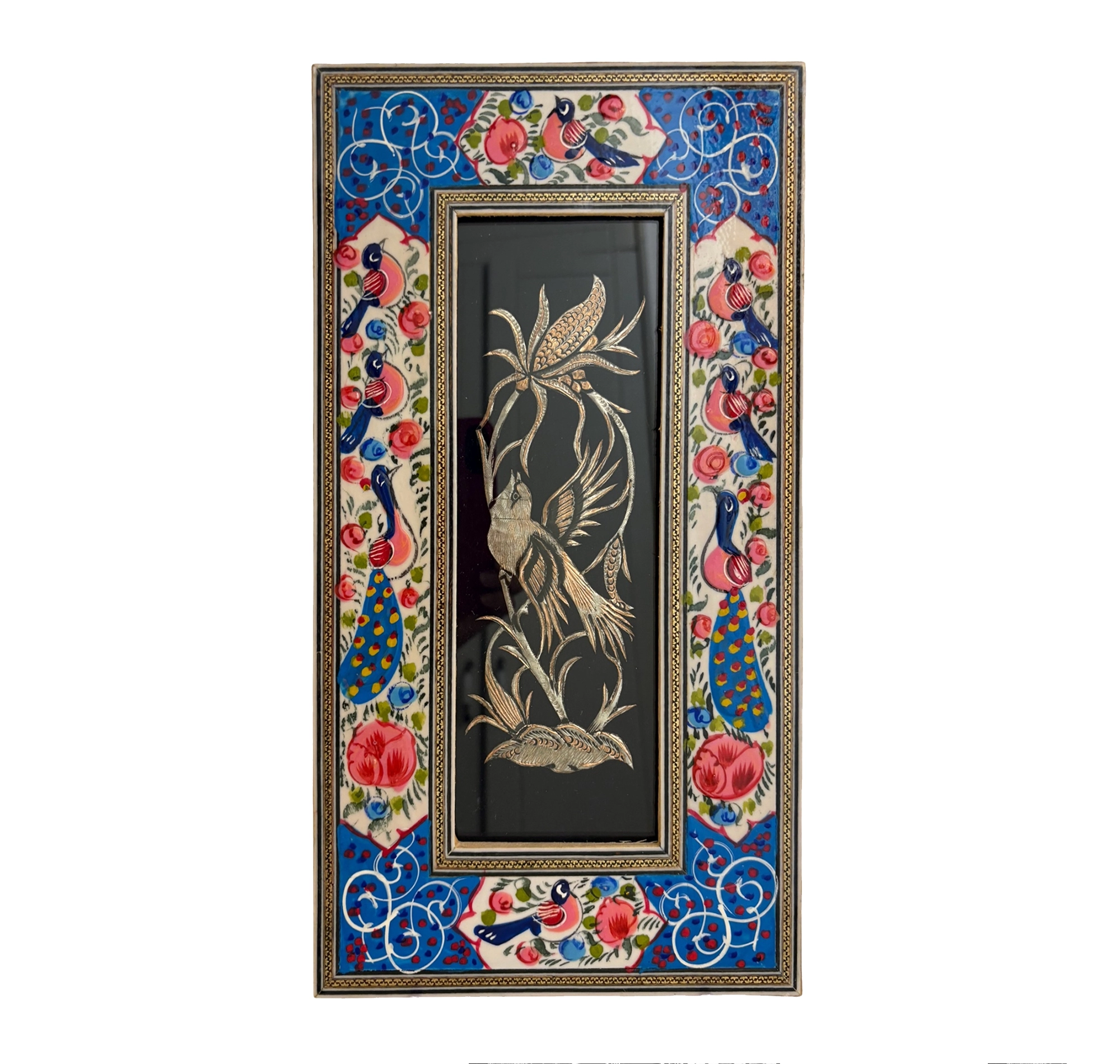 El Yapımı Mine, Hatem ve Metal İşlemeli Duvar Tablosu – 20×35 cm