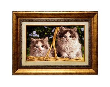 İran%20El%20Dokuması%20Tablo%20Halı%20(iki%20kedi)%20Ebat:%20(38%20x%2060)%20cm