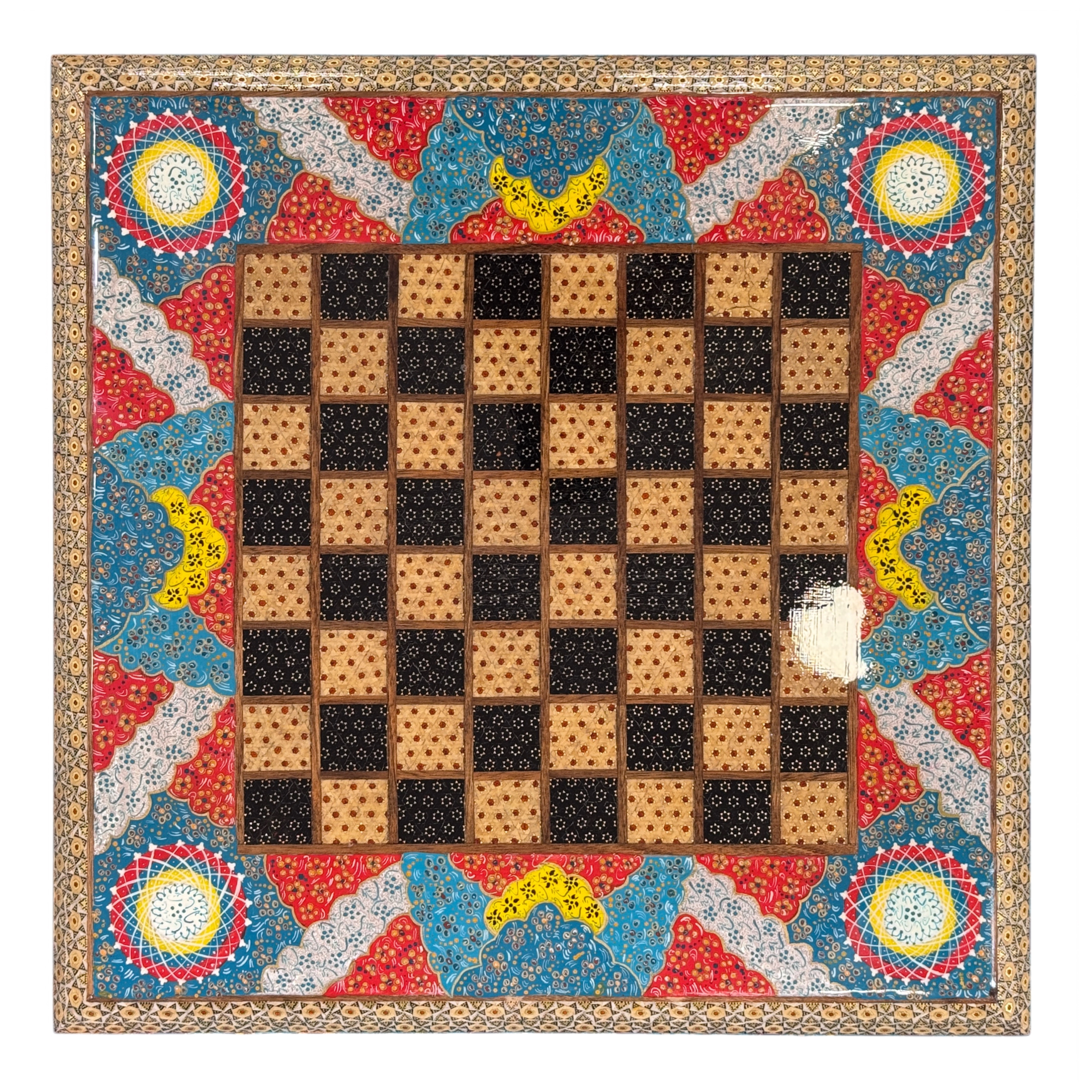 Handmade Iranian Hatem Chess Board | 40×40 cm – Square | Made in Iran