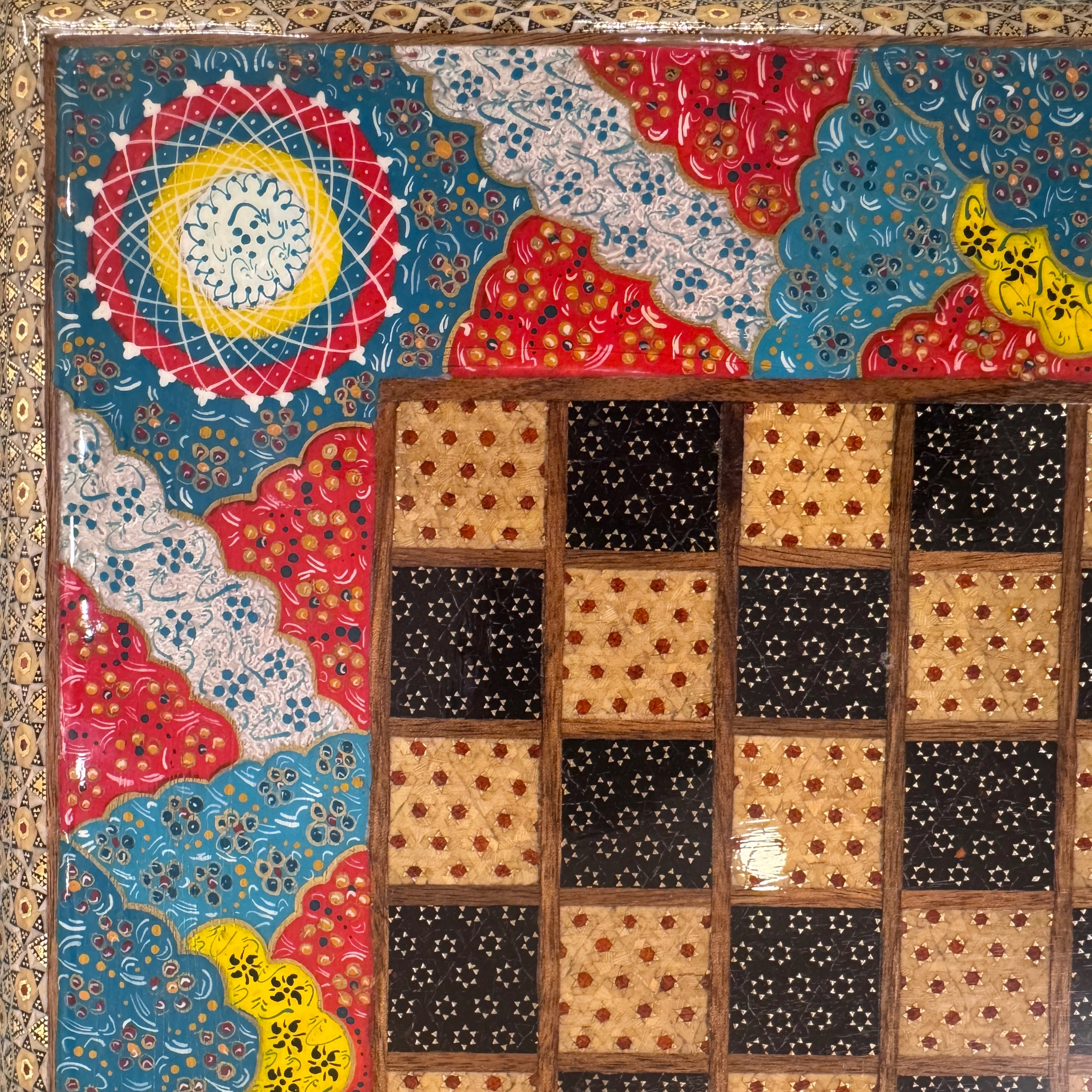 Handmade Iranian Hatem Chess Board | 40×40 cm – Square | Made in Iran