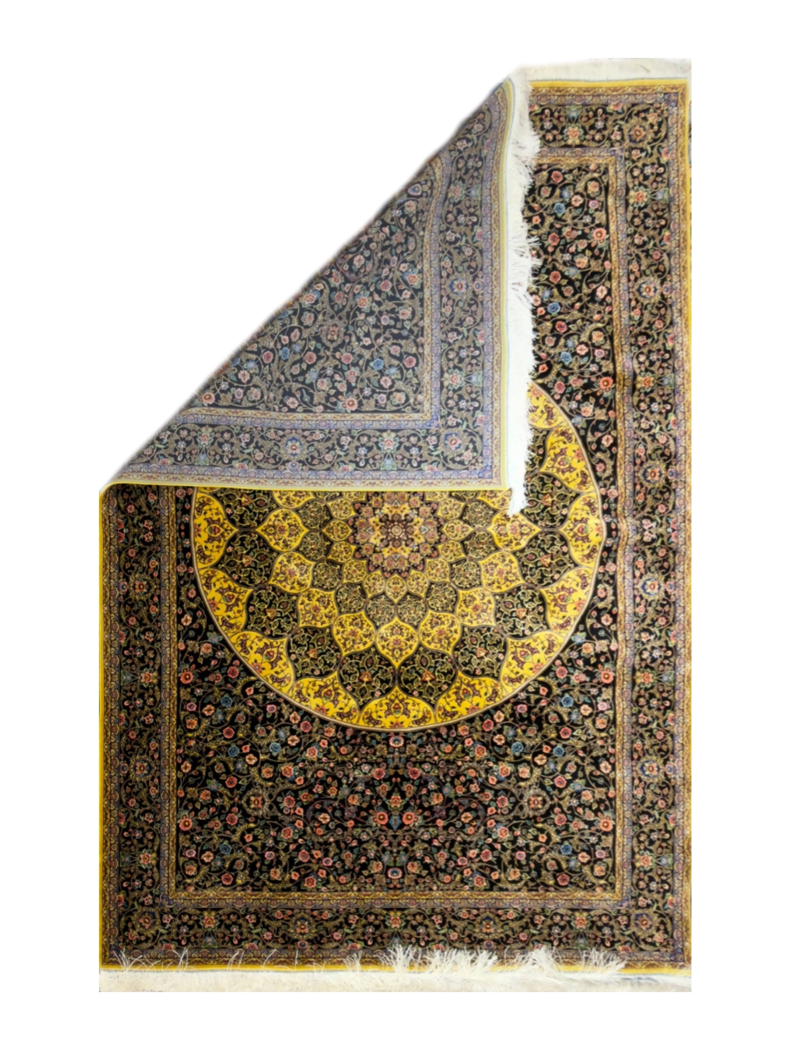 Multicolor Medallion Pattern Machine-Made Rug – 225×150 cm