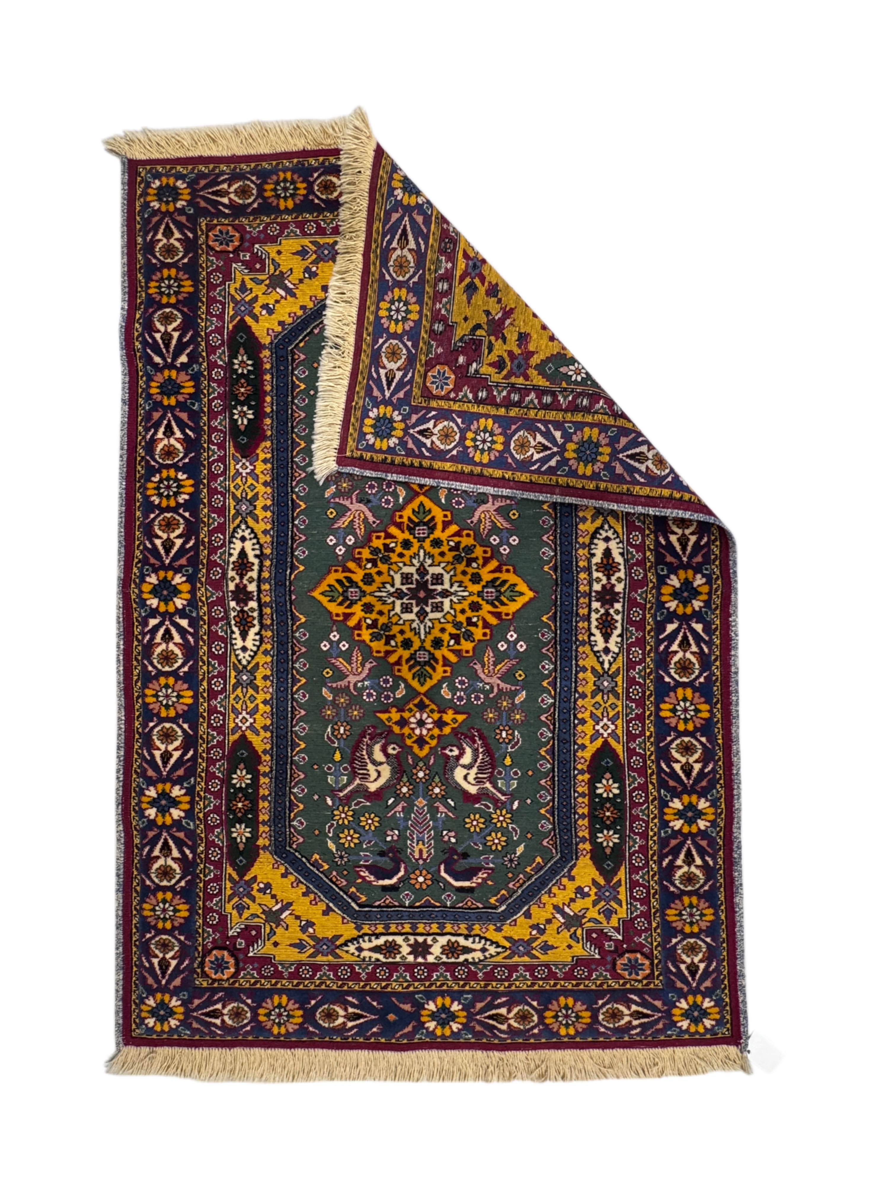 Iran’s Handwoven Horasan Combined Kilim and Carpet Size: (110 x 159) cm