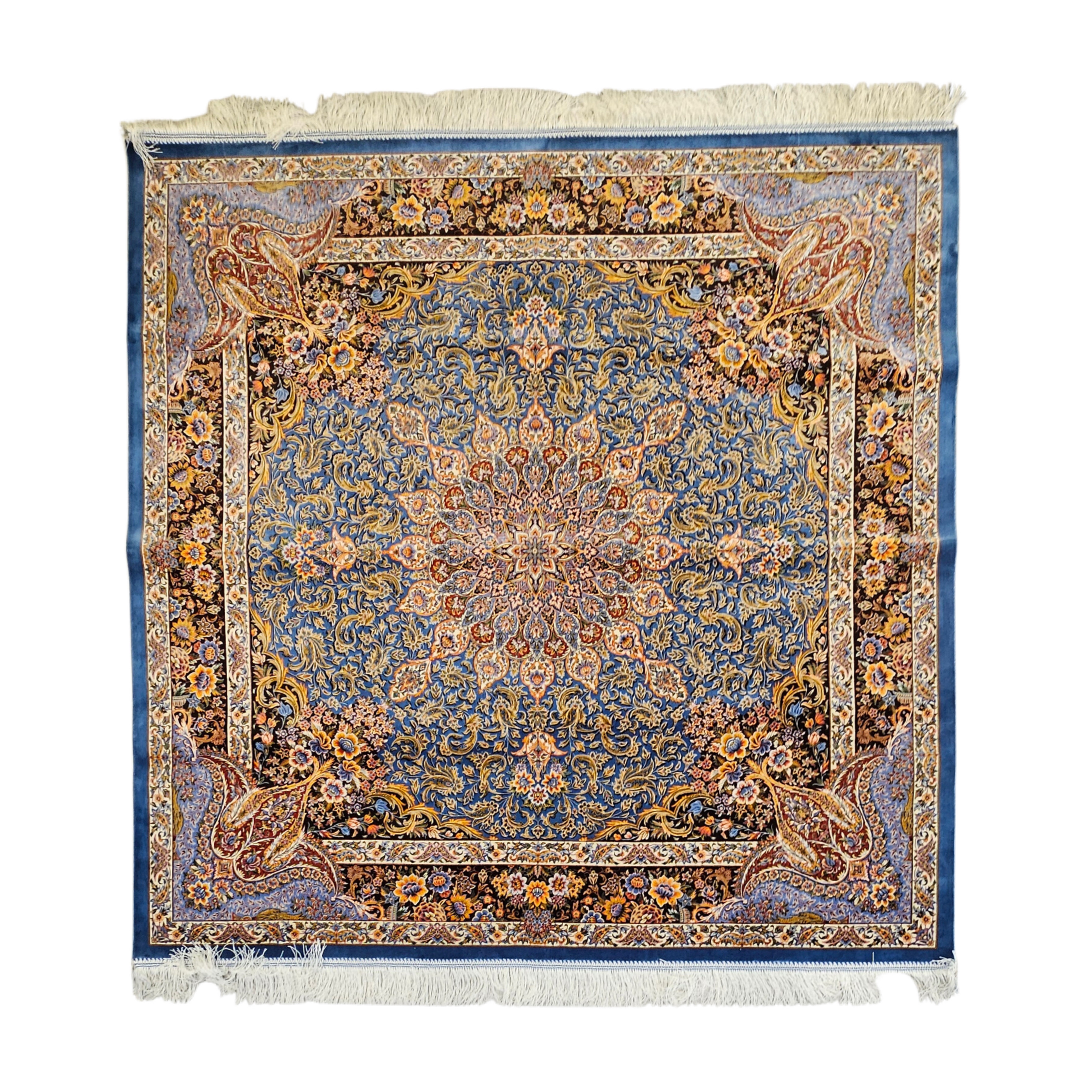 Classical Medallion & Figurative Machine-Made Rug – 150 x 150 cm