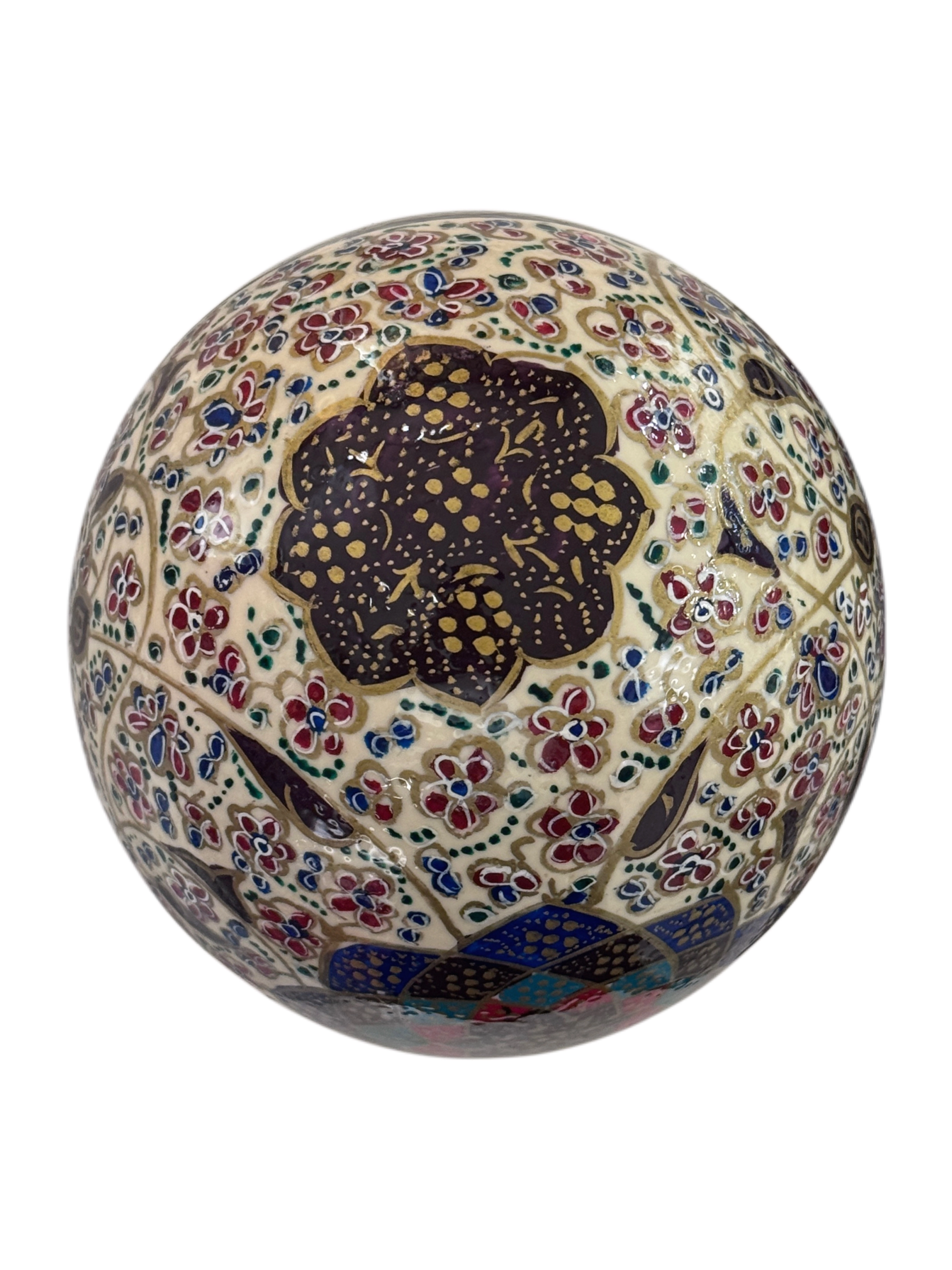 Handcrafted Enameled Decorative Ostrich Egg