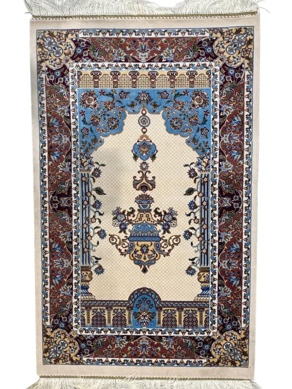 Persian Machine-Made Silk Prayer Rug - 80x120 cm
