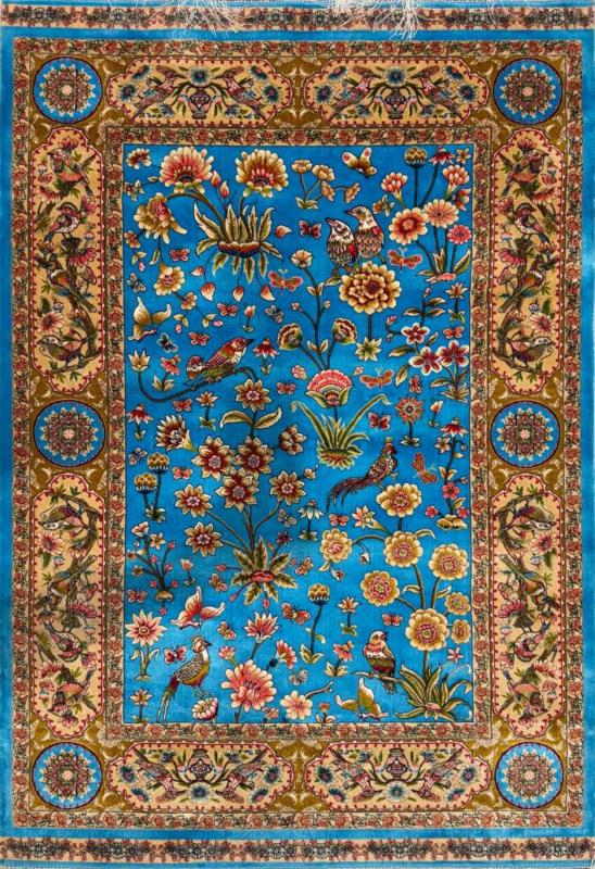 Persian Machine-Made Silk Prayer Rug (80×125 cm)