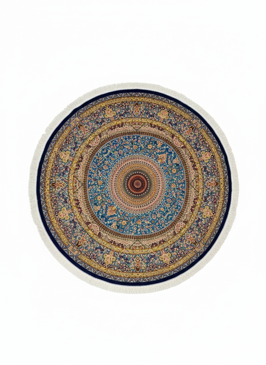 İran%20Makine%20Halısı%20–%20Klasik%20Madalyon%20Desen%20|%20Ø%20200%20cm