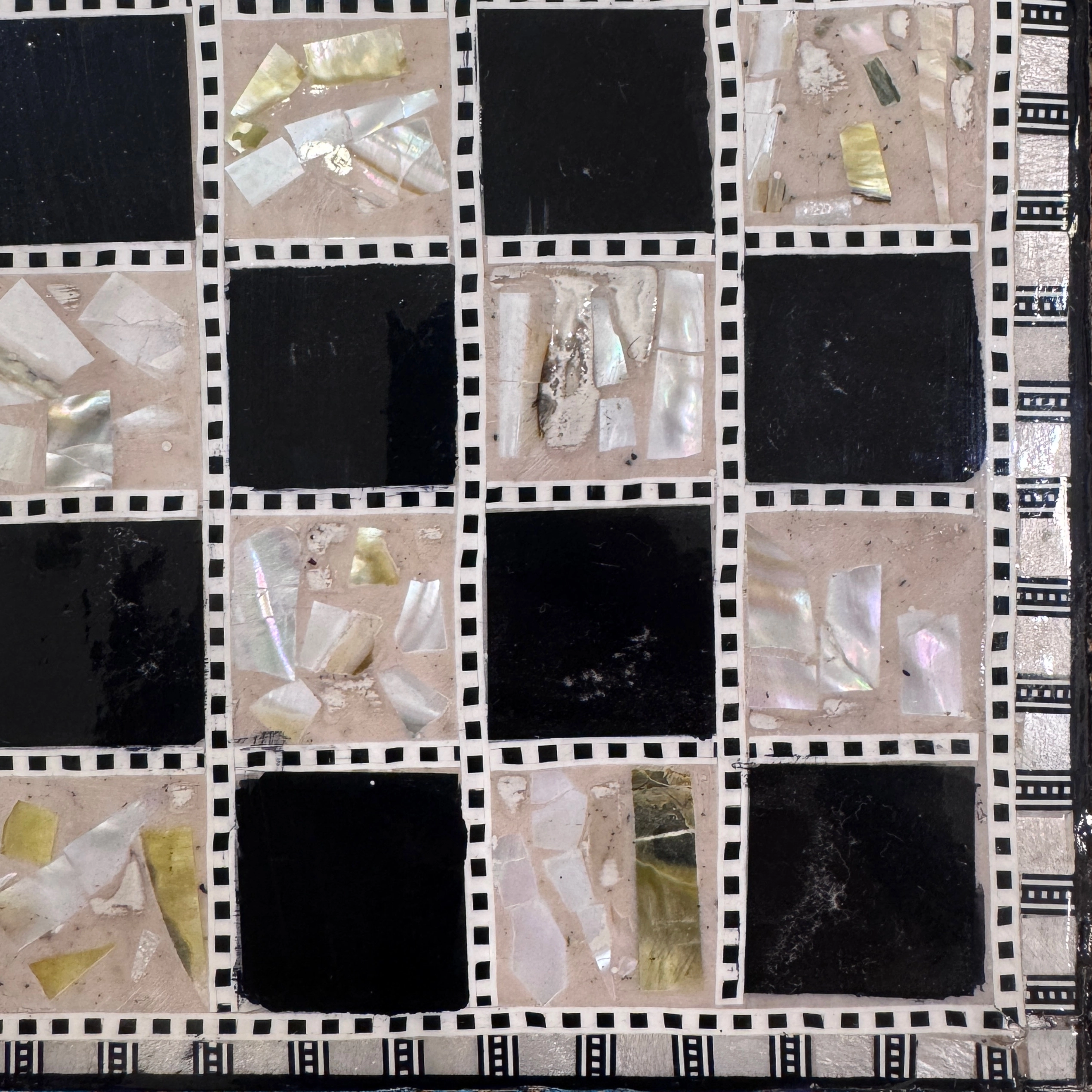 Egyptian Mother-of-Pearl Inlaid Chess Board | 35x35 cm