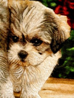 İran%20El%20Dokuması%20Tablo%20Halı%20(Kedi%20&%20Köpek)