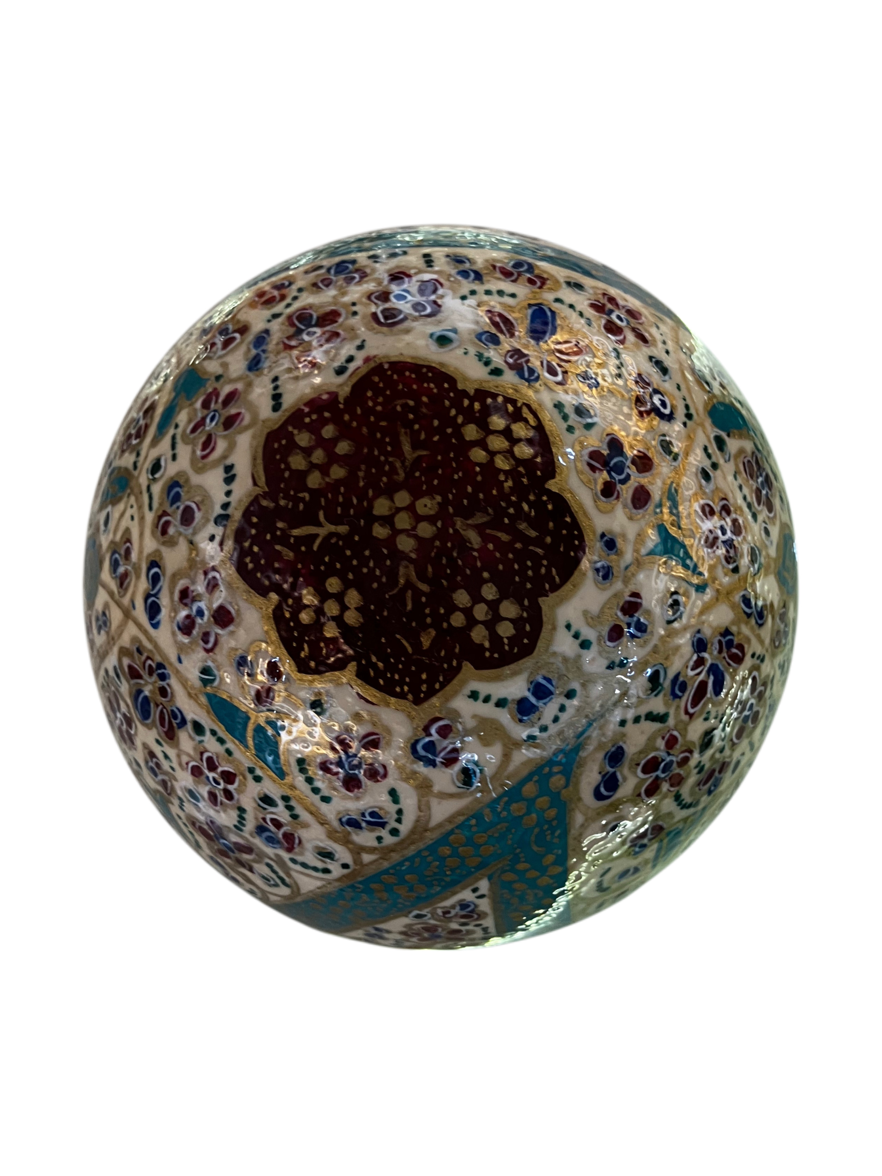 Handcrafted Enameled Decorative Ostrich Egg