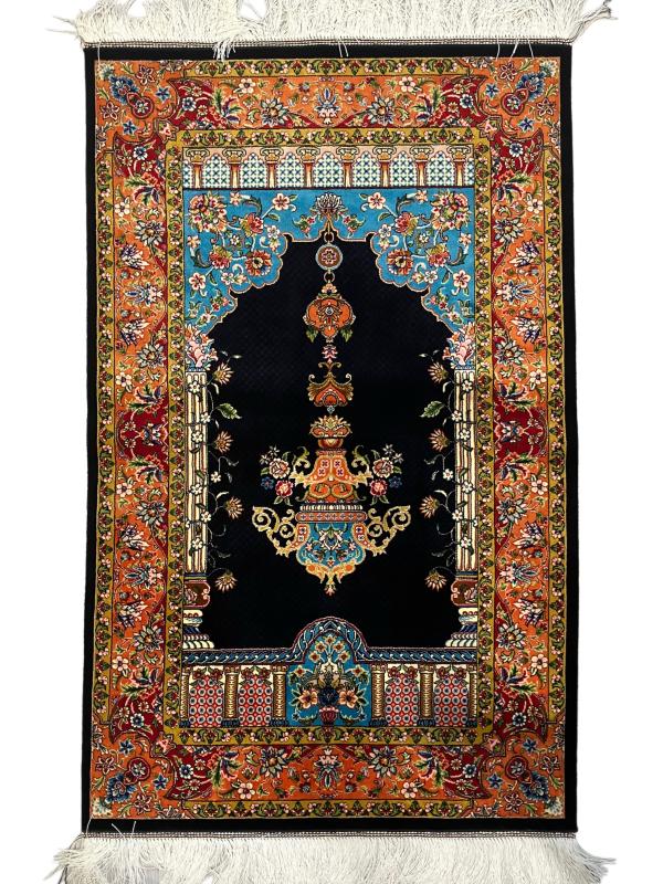 Persian Machine-Made Silk Prayer Rug - 80x120 cm