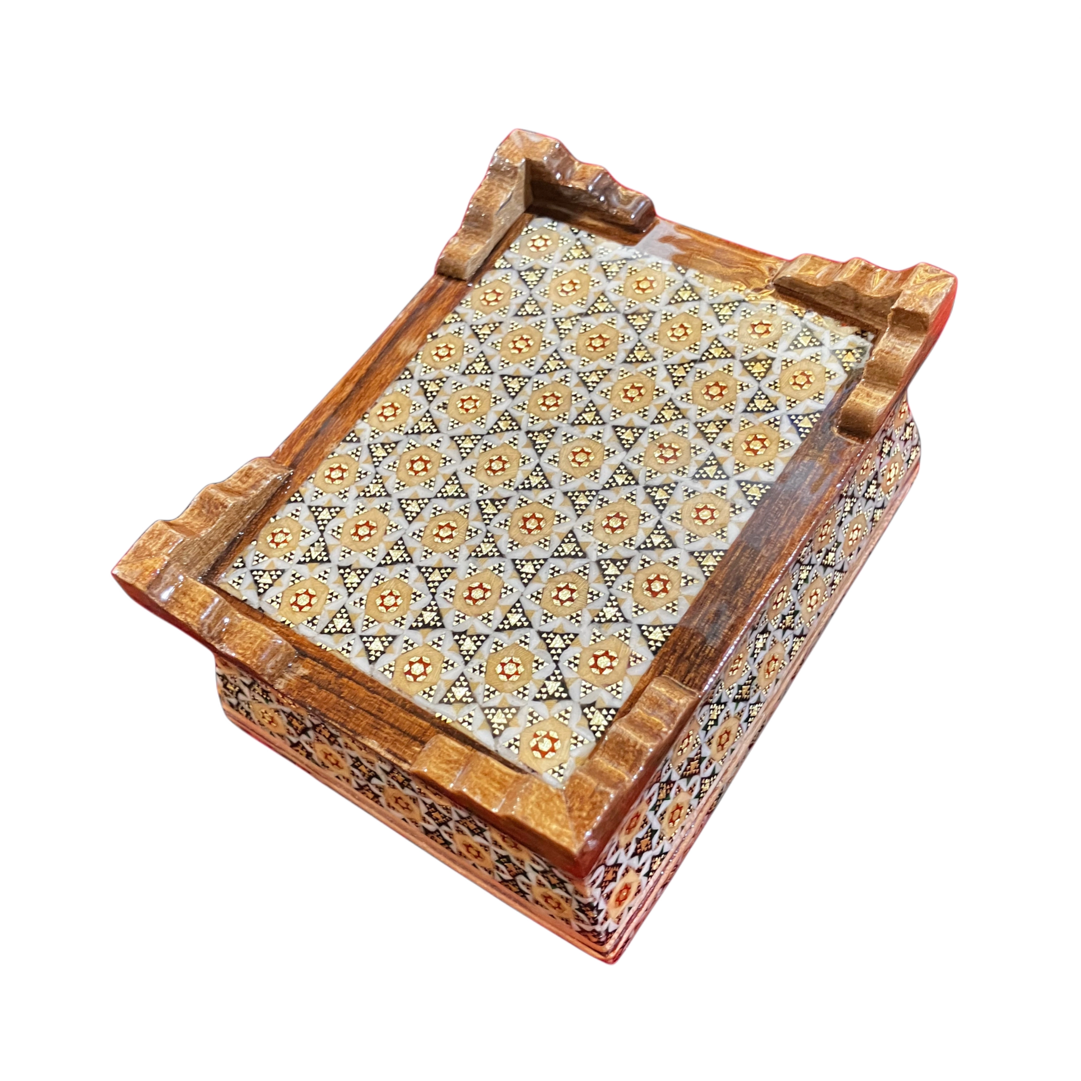 Handmade Khatam Inlay Jewelry Box – 8×11 cm