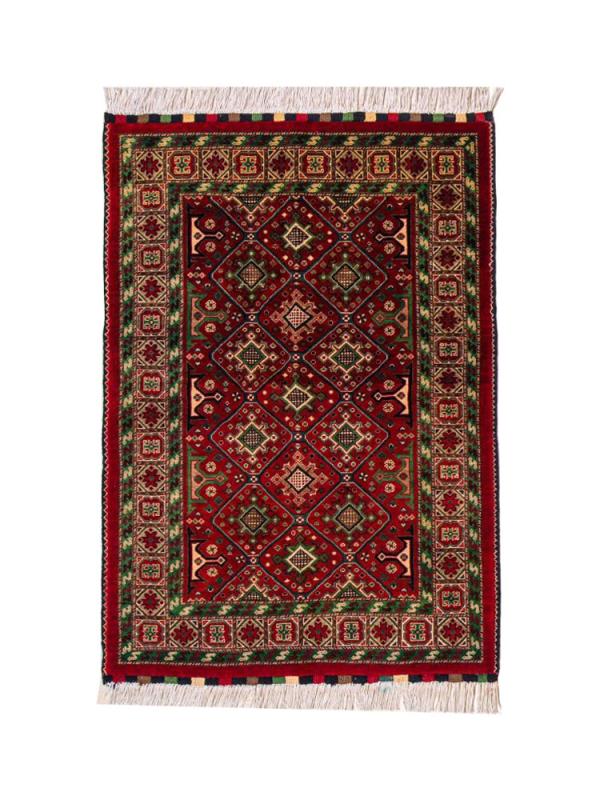 Afghan Handwoven Carpet  Size: (94 x 145) cm