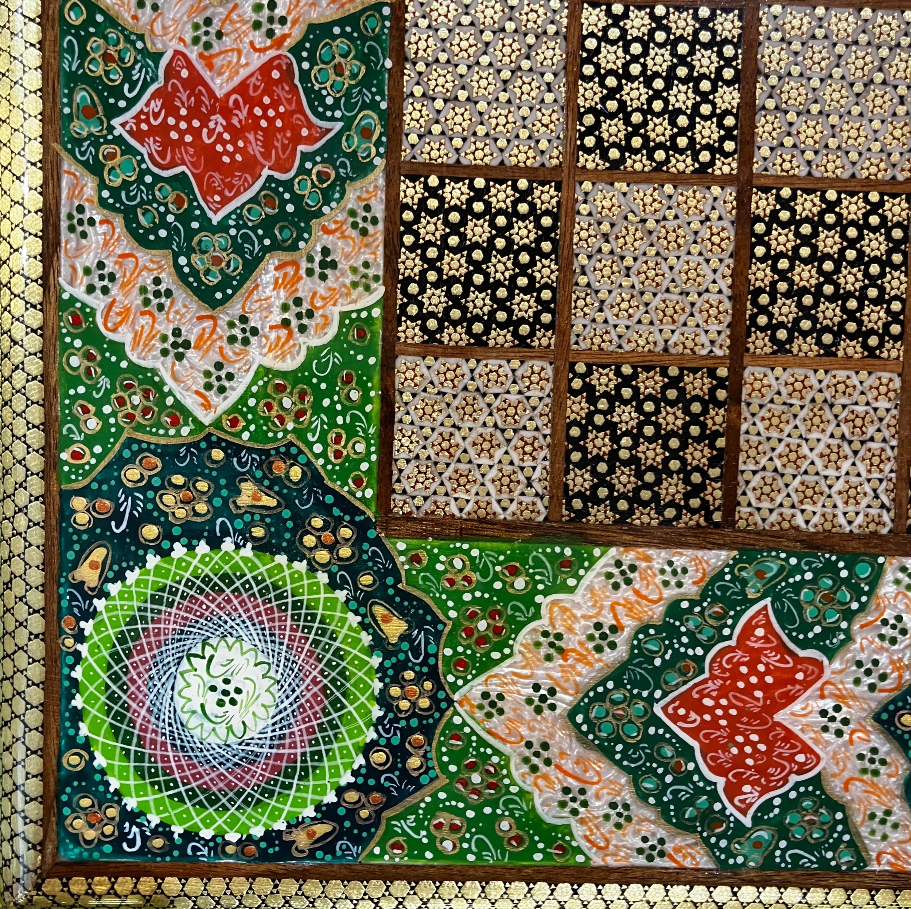 Handmade Iranian Hatem Chess Board | 40×40 cm – Square | Made in Iran