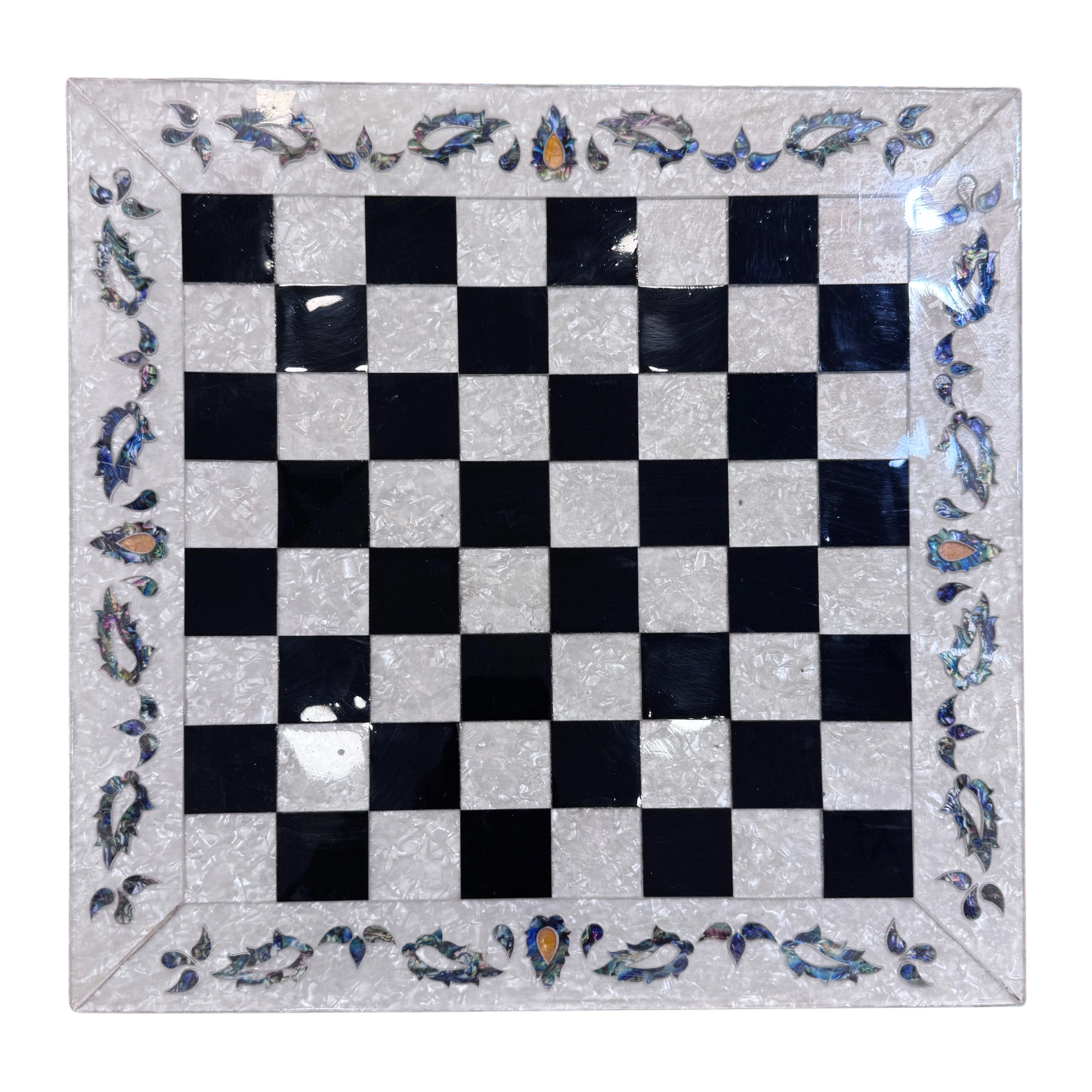 Egyptian Mother-of-Pearl-like Inlaid Chess Board | 35x35 cm