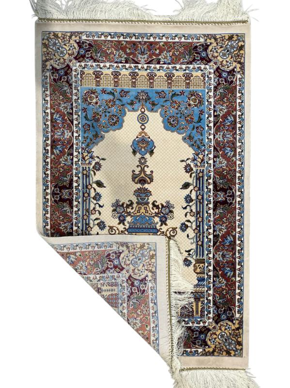 Persian Machine-Made Silk Prayer Rug - 80x120 cm
