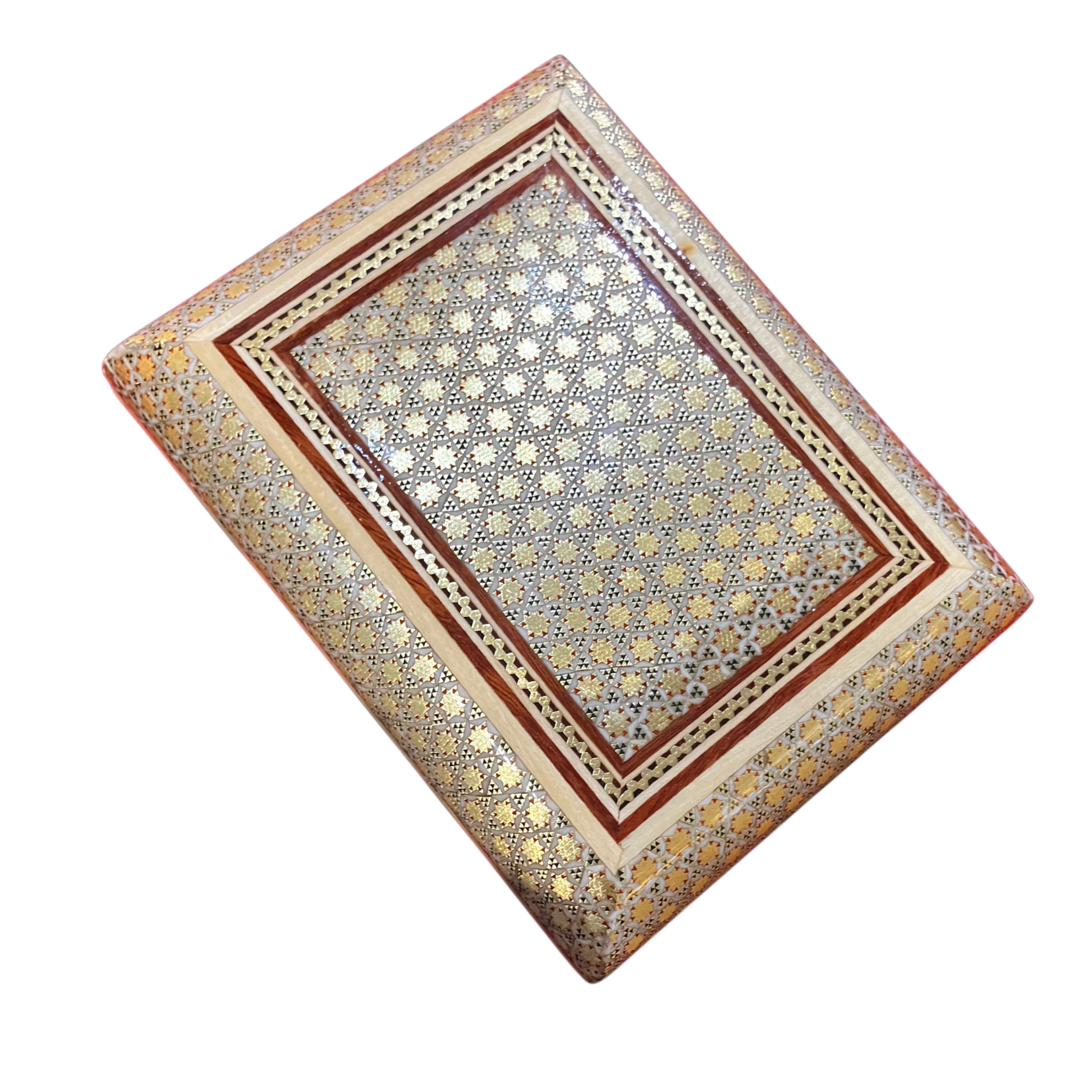 Luxury Handmade Khatam Inlay Jewelry Box – 11x14 cm