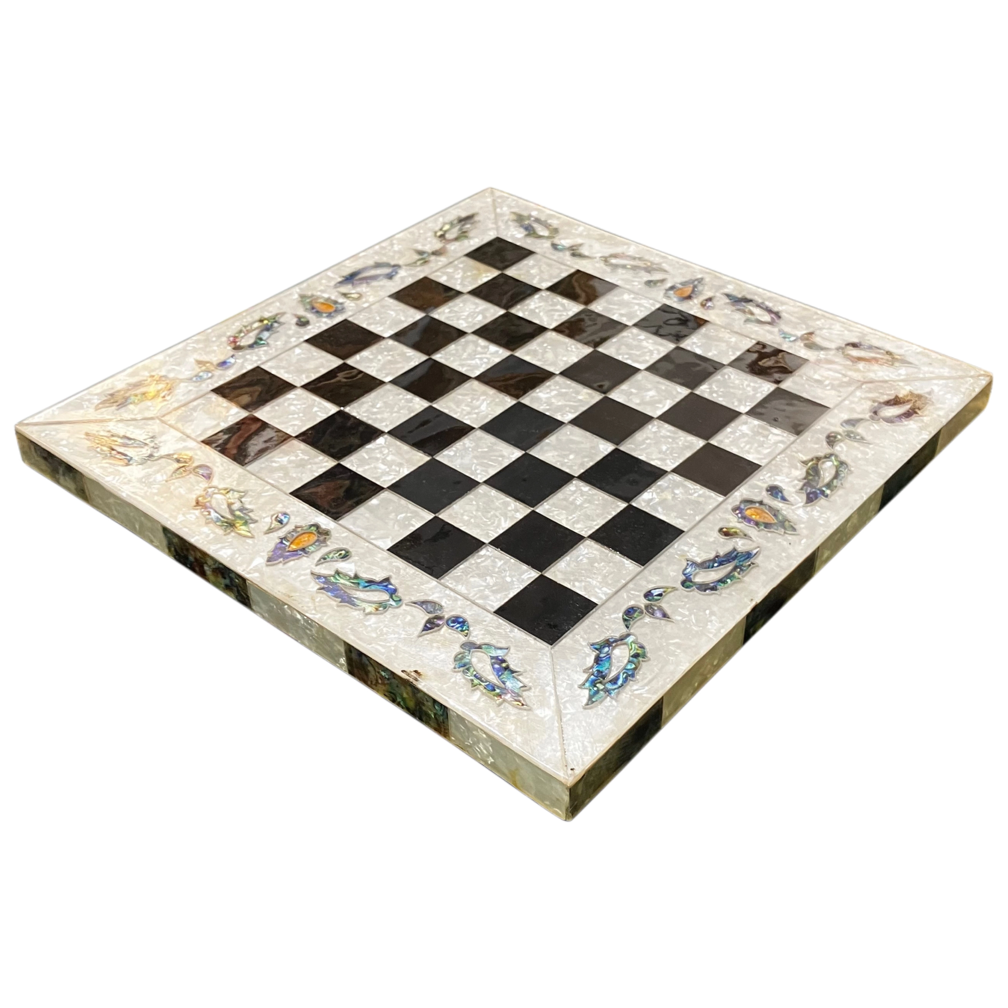 Egyptian Mother-of-Pearl-like Inlaid Chess Board | 30x30 cm