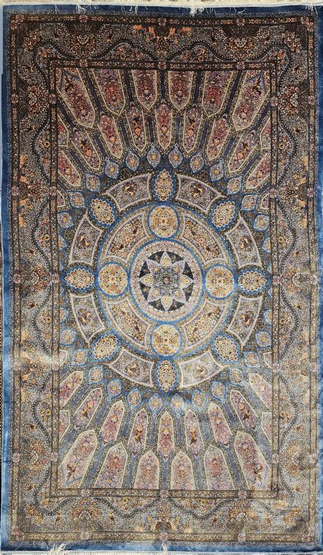 Multicolor Medallion Pattern Machine-Made Rug – 225×150 cm