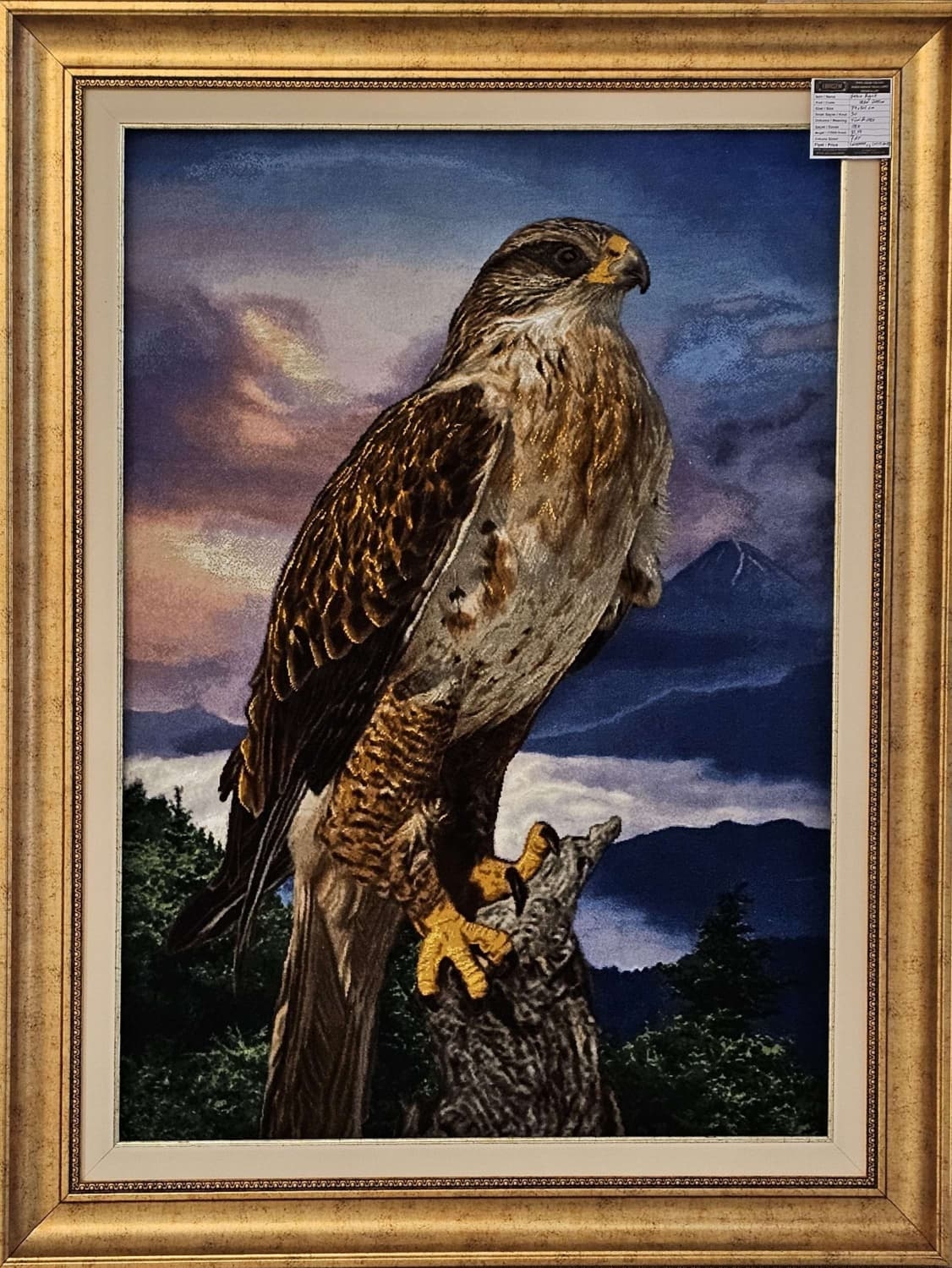 İran%20El%20Dokuma%20Tablô%20Halı%20–%20Büyük%20Şahin%20Desenli