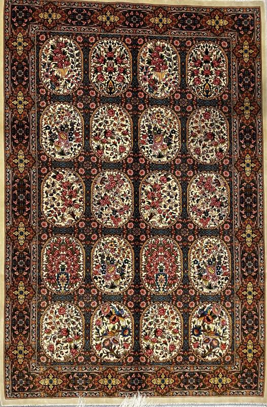 Persian Machine-Made Silk Carpet (100×150 cm)