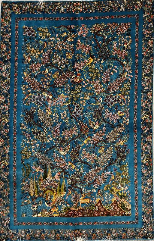 Persian Machine-Made Silk Carpet (100×150 cm)