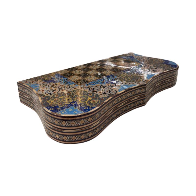 Handcrafted Khatam and Miniature Backgammon and Chess Set - 50x50 CM