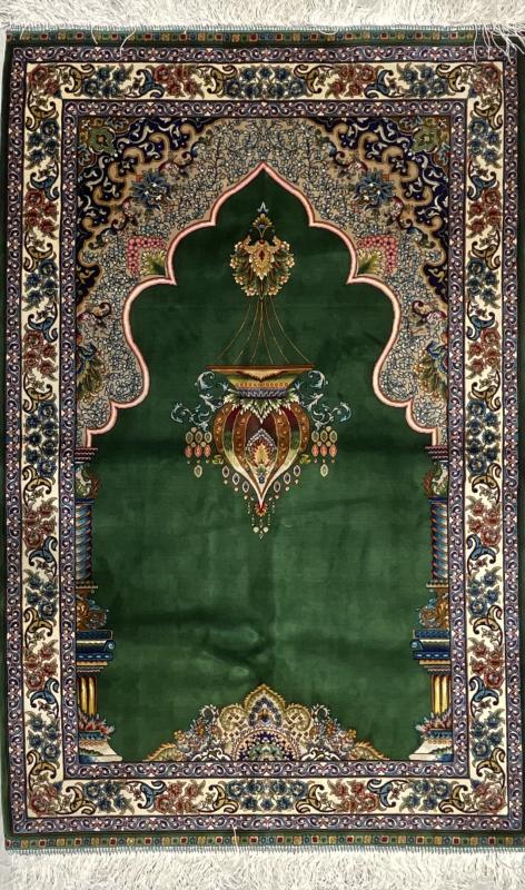 Persian Machine-Made Silk Prayer Rug - 80x120 cm