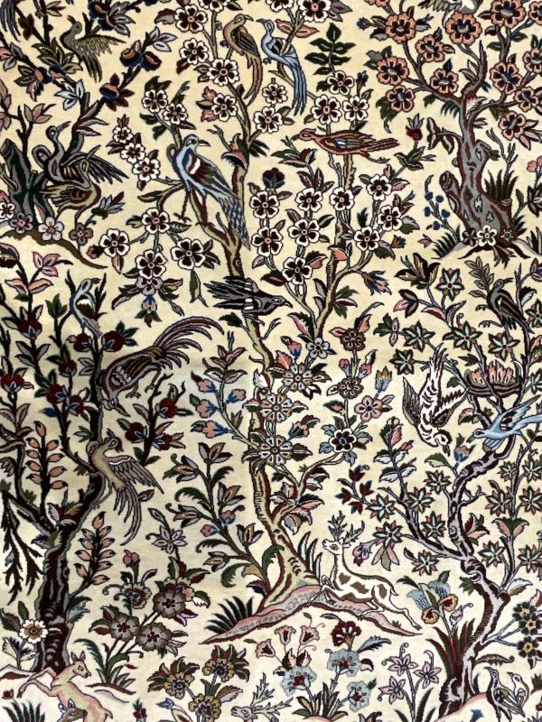 Iranian Handwoven Tabriz Tree of Life Carpet - 135 x 195 cm