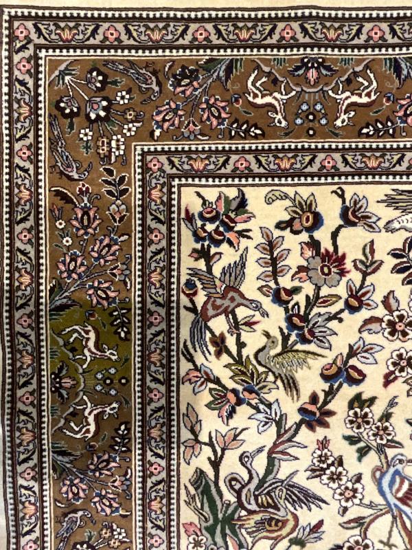 Iranian Handwoven Tabriz Tree of Life Carpet - 135 x 195 cm