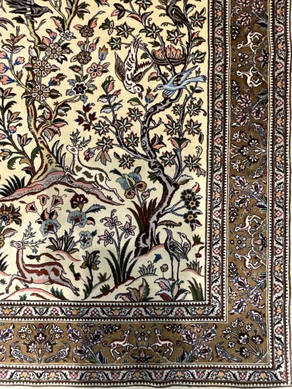 Iranian Handwoven Tabriz Tree of Life Carpet - 135 x 195 cm