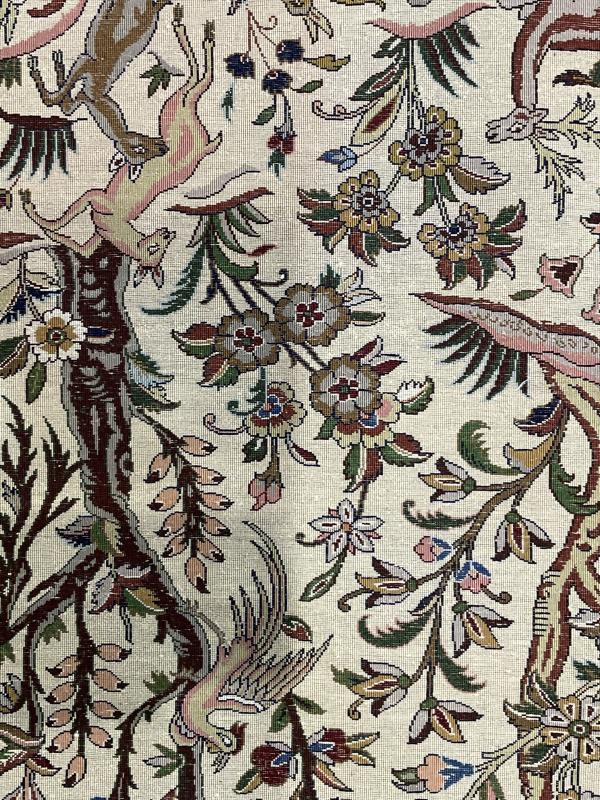Iranian Handwoven Tabriz Tree of Life Carpet - 135 x 195 cm