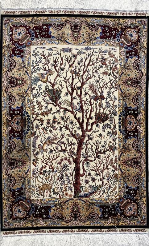 Persian Machine-Made Silk Prayer Rug - 80x120 cm