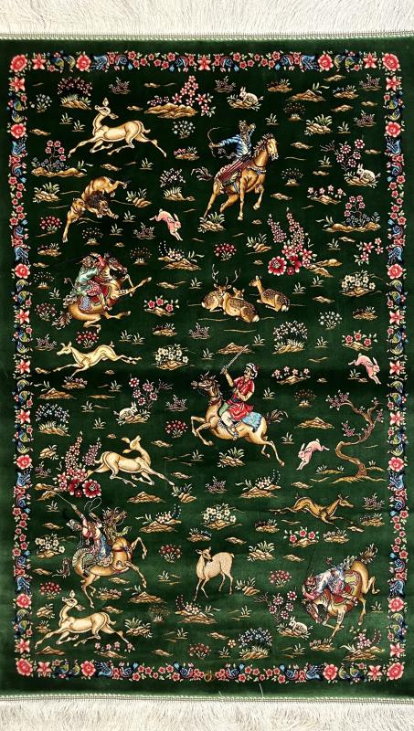 Persian Machine-Made Silk Prayer Rug - 80x120 cm
