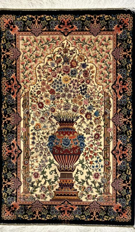 Persian Machine-Made Silk Prayer Rug - 80x120 cm