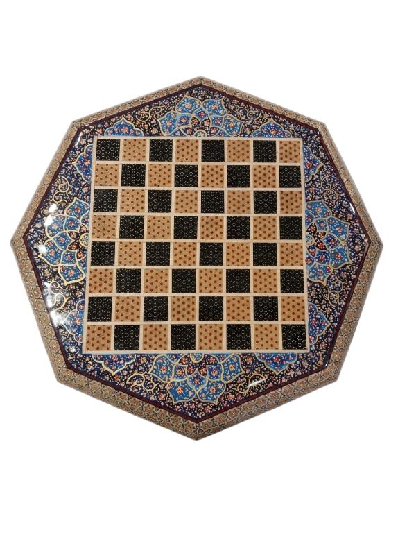 Handcrafted Khatam and Mine Chess Set - Octagone 40x40 CM