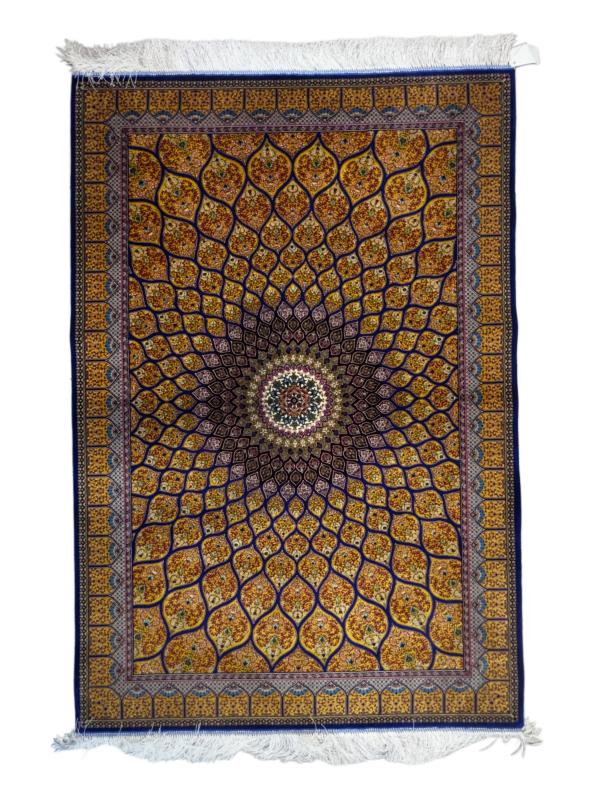Persian Machine-Made Silk Carpet (100×150 cm)