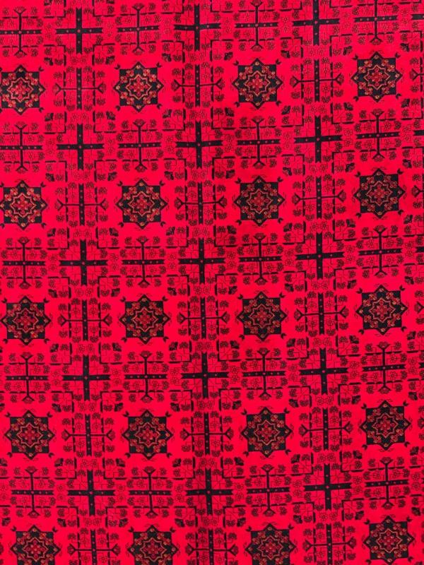 Iranian Machine-Made Silk Carpet – Afghan Design (100×150 cm)