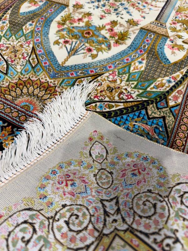 Persian Machine-Made Silk Prayer Rug (80×125 cm)
