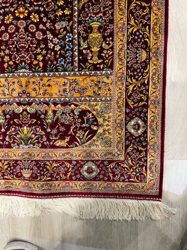 Persian Machine-Made Silk Prayer Rug (80×125 cm)