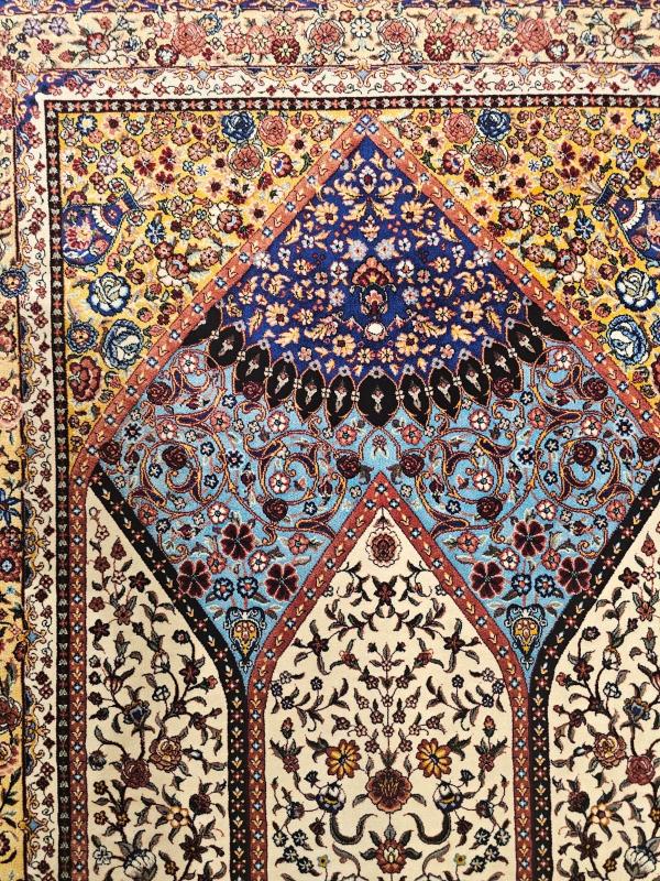 Persian Machine-Made Silk Prayer Rug - 80x120 cm