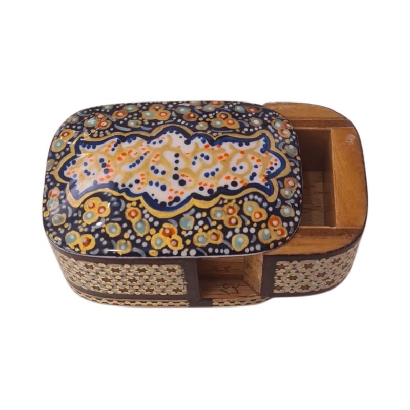 Iranian Handcrafted Khatam Art Jewelry Box Size  : ( 6 x 8) cm 