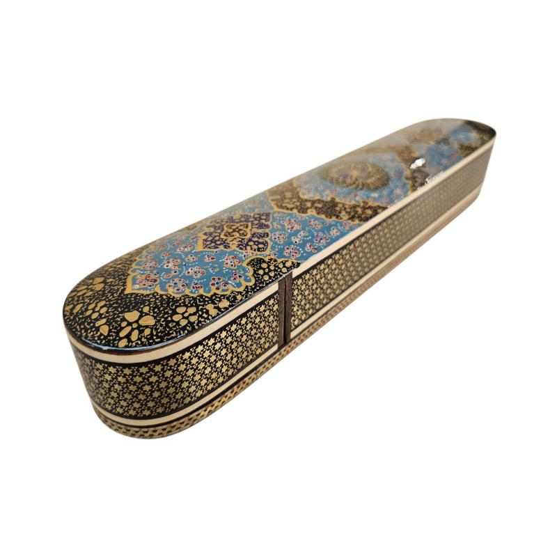 Khatam Fully Embroidered Pencil Case with Drawer 6X30 cm